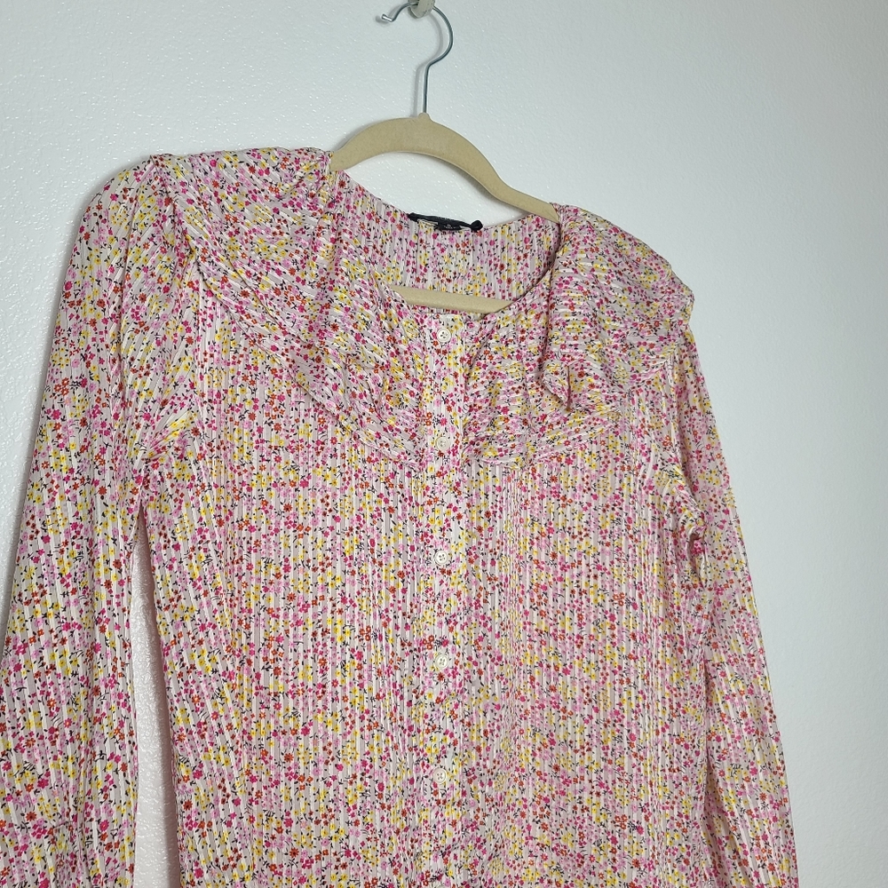 J.CREW Ruffle Top in Field Day Floral Print Blouse - Picture 4 of 9